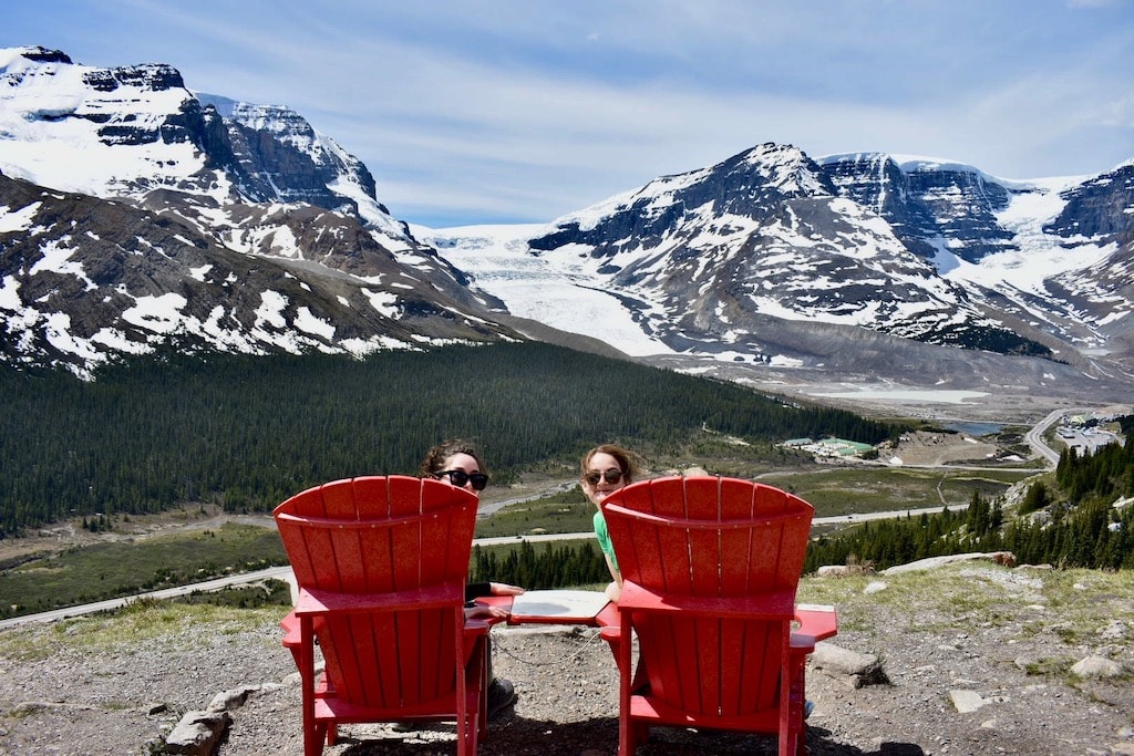 Wilcox pass trail with the red chairs