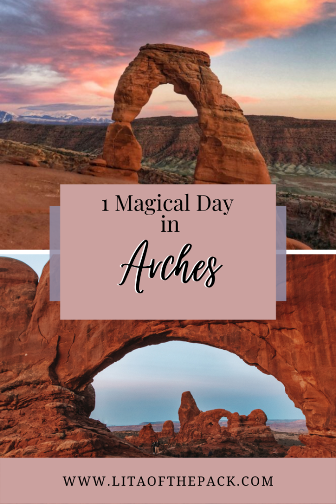one day in arches pin