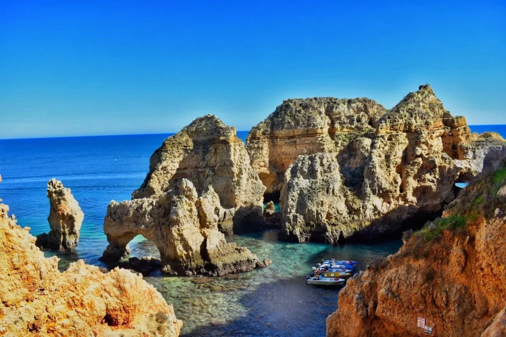 Ponta de Piedade with gorgeous sunshine
