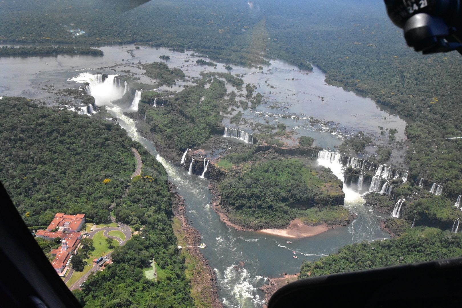 Iguazu Falls Birds Eye view from helicopter