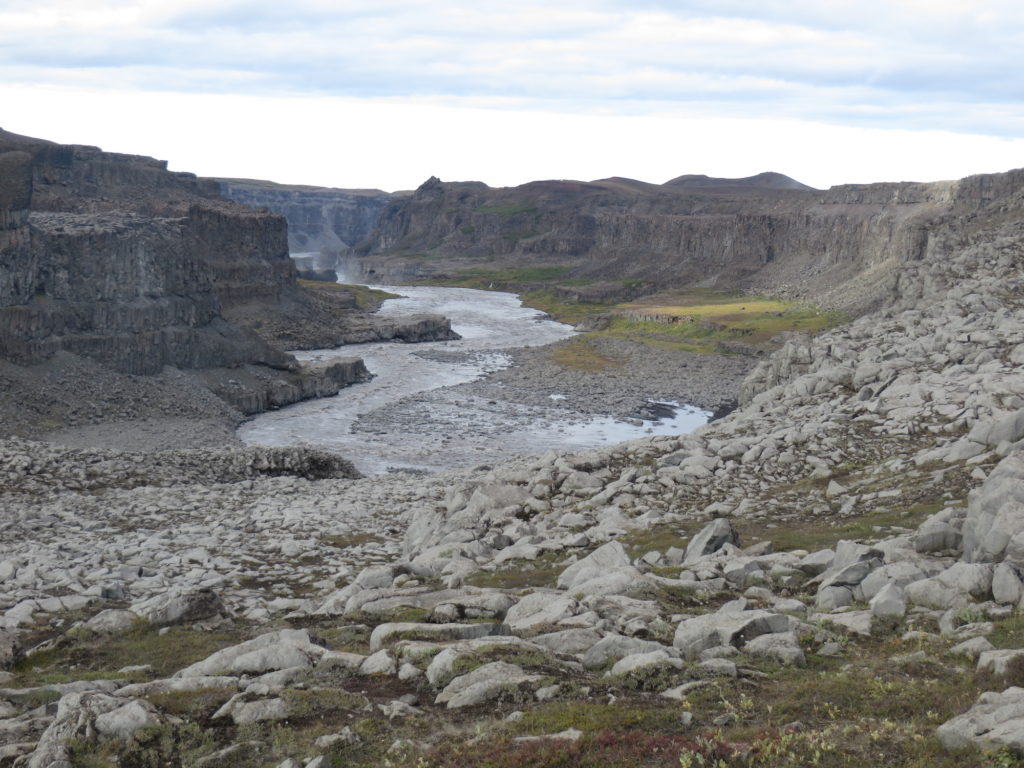 Dettifoss and the canyon beyond