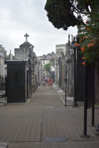 Recoleta Cemetery lines of tombs