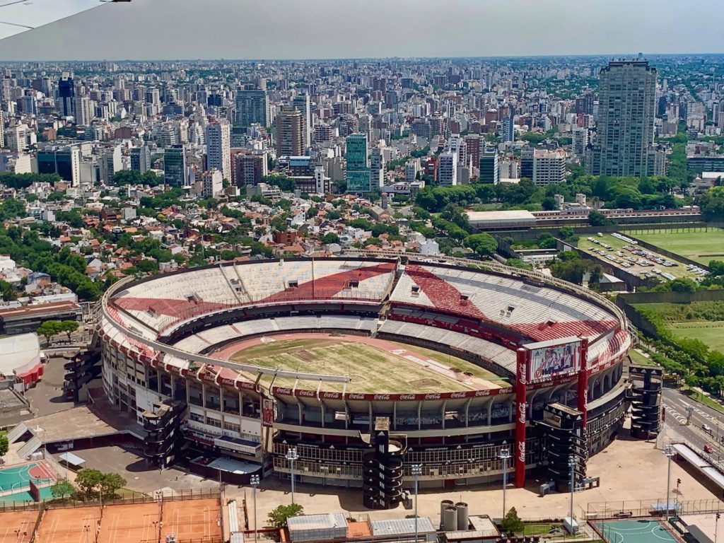 Birds Eye view of La Boca Stadium in Buenos Aires