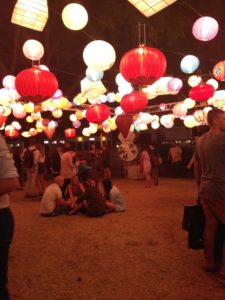 Lanterns at the noodle market festival