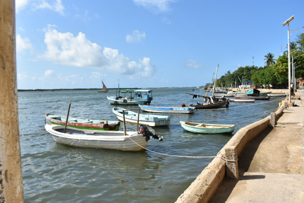 boats along the Lamu shore
