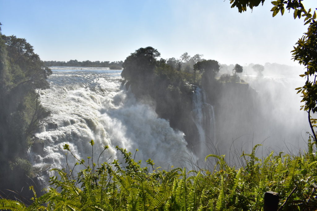 Victoria Falls water rushing