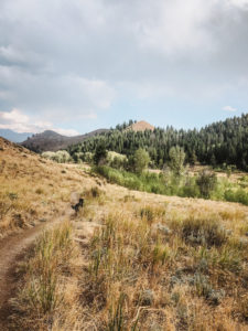 Mountains with path, sun valley hikes