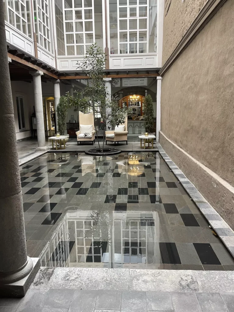 inner lobby with pond like thing