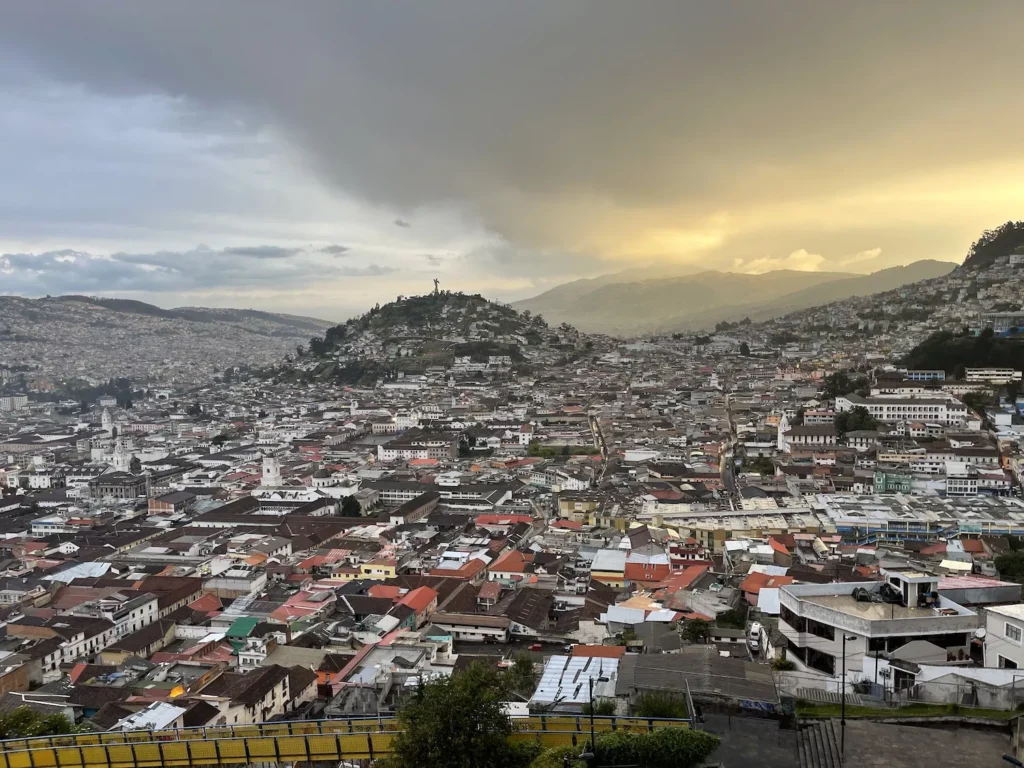 Quito at sunset
