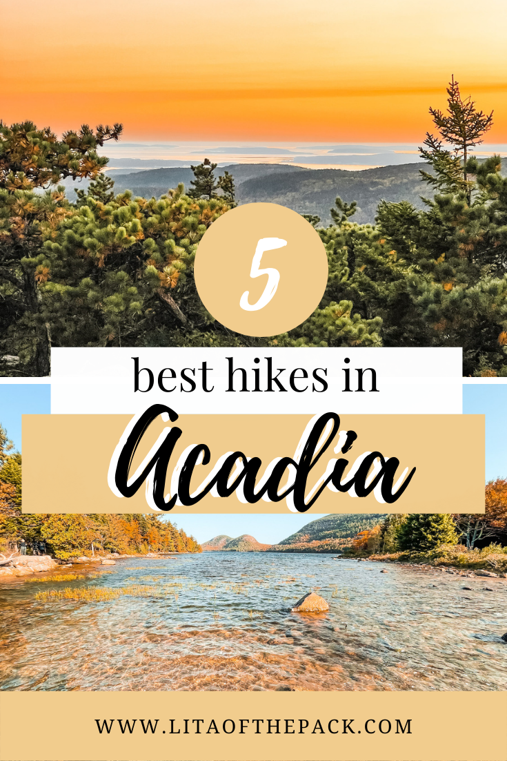 5 best hikes in Acadia pin