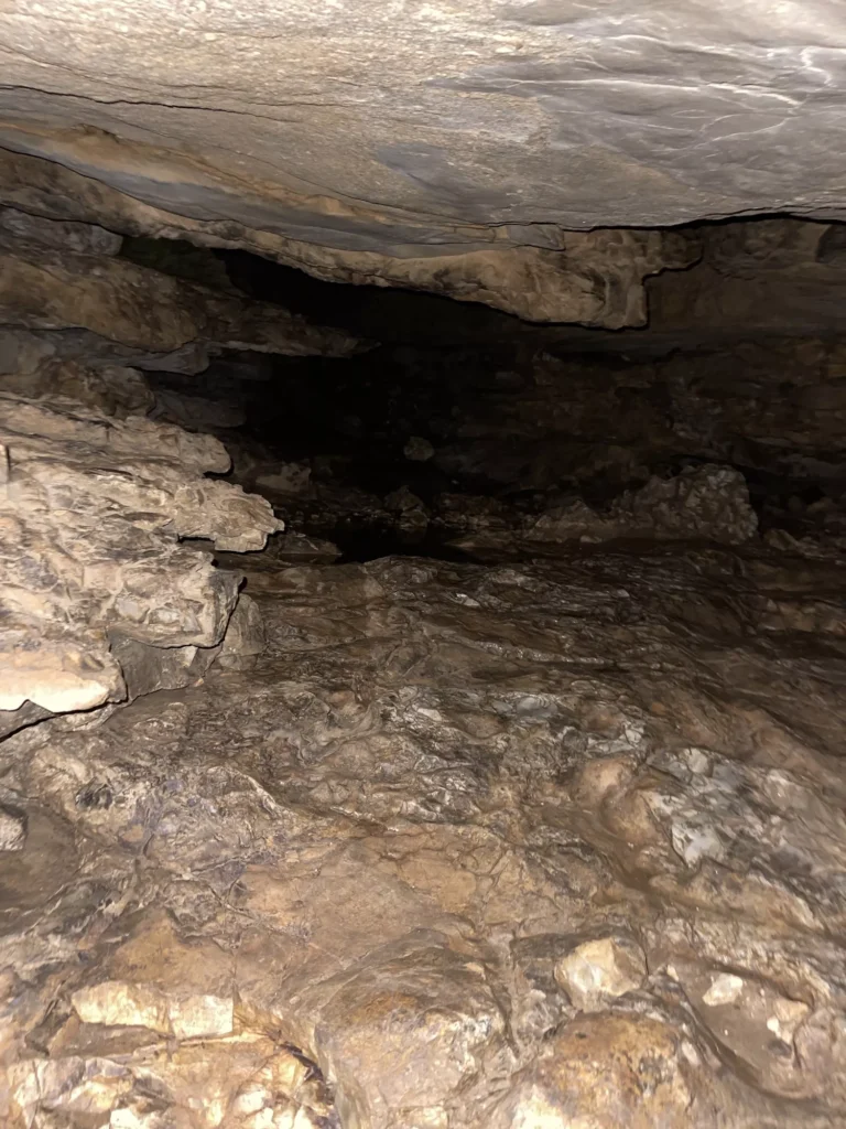 Cave in Arkansas with dark