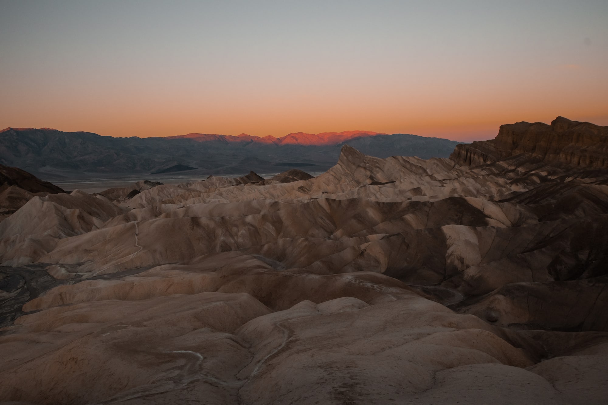 picture of zabriskie point at sunrise
