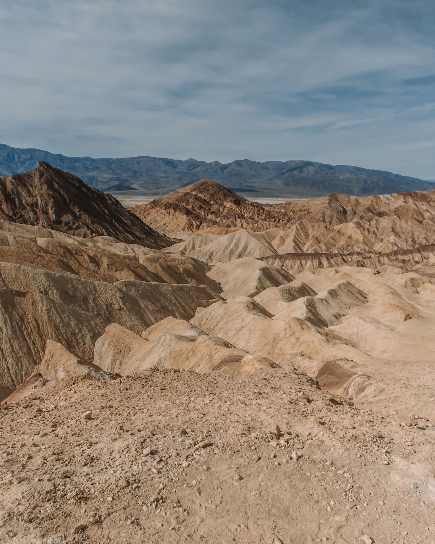 Golden Canyon view; death valley itinerary