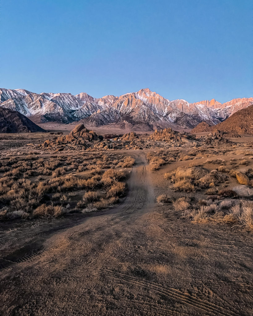 Alabama Hills CA at sunrise