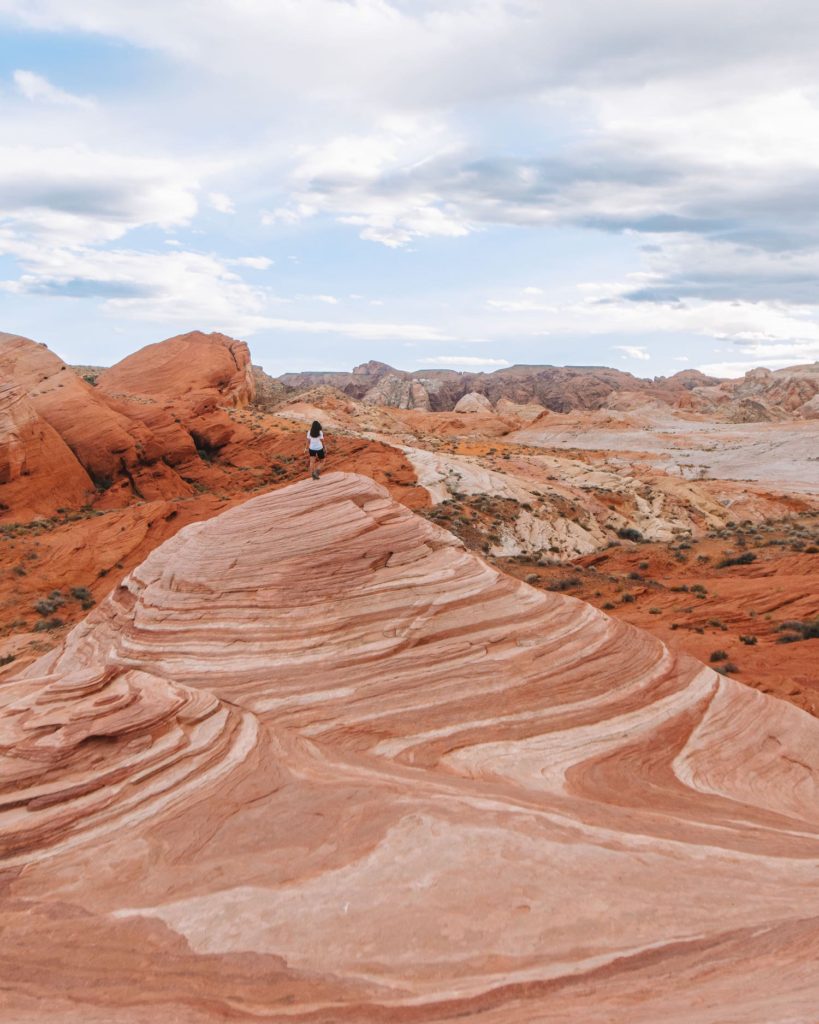 Me standing on fire wave; valley of fire hikes