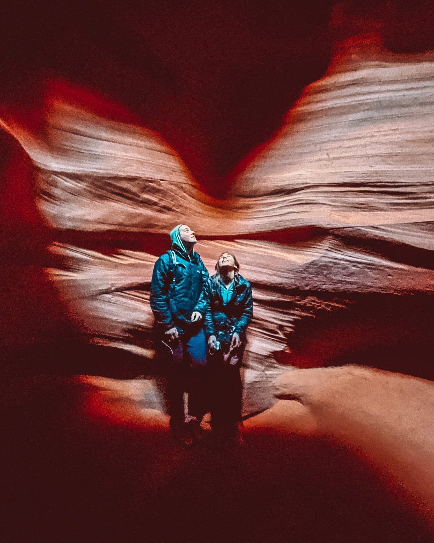 Dylan and I looking like angels in antelope canyon