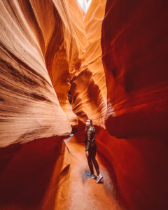 me in the middle of antelope canyon