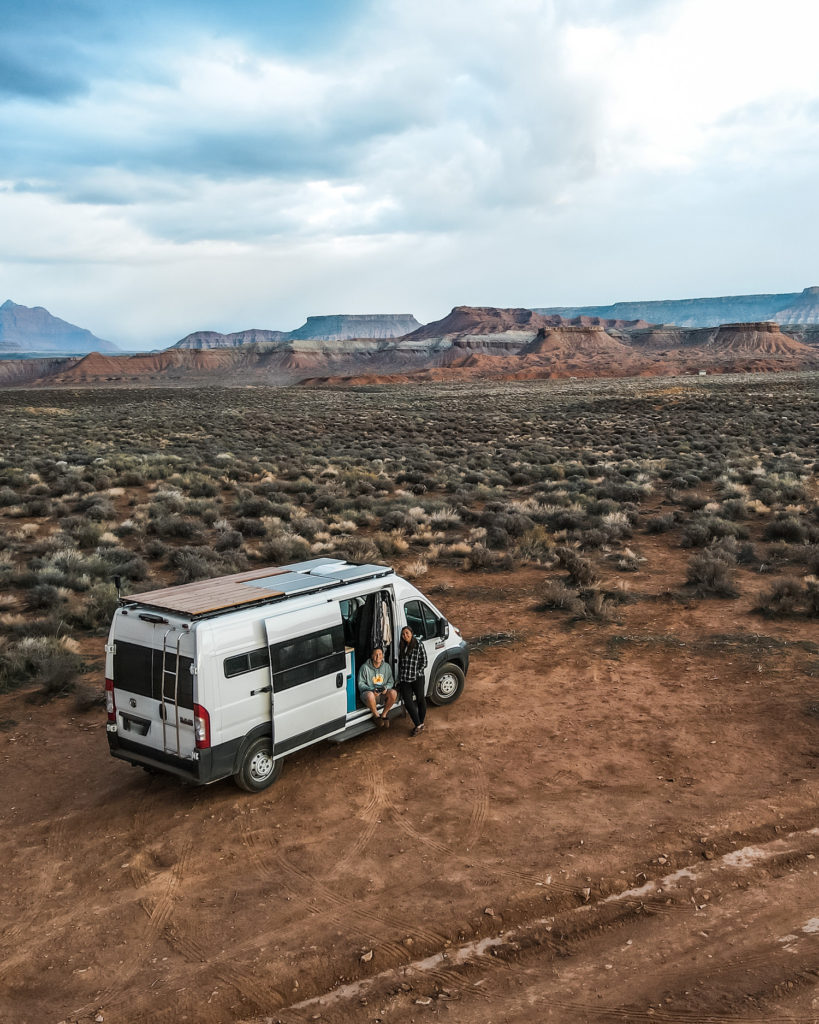 Us atop Gooseberry Mesa in Vinny; Kanab to ZIon trip