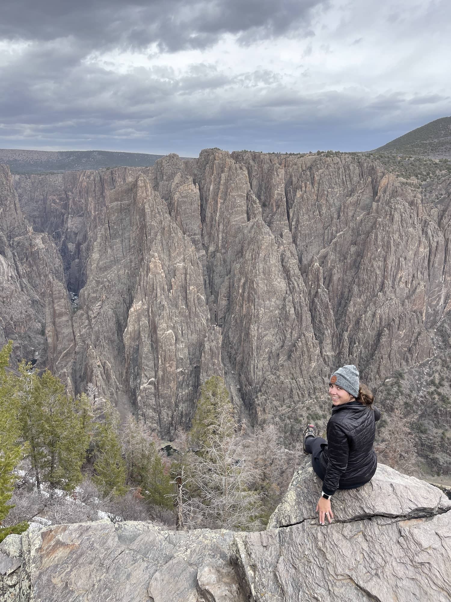 Girl on edge of Black Canyon of the Gunnison