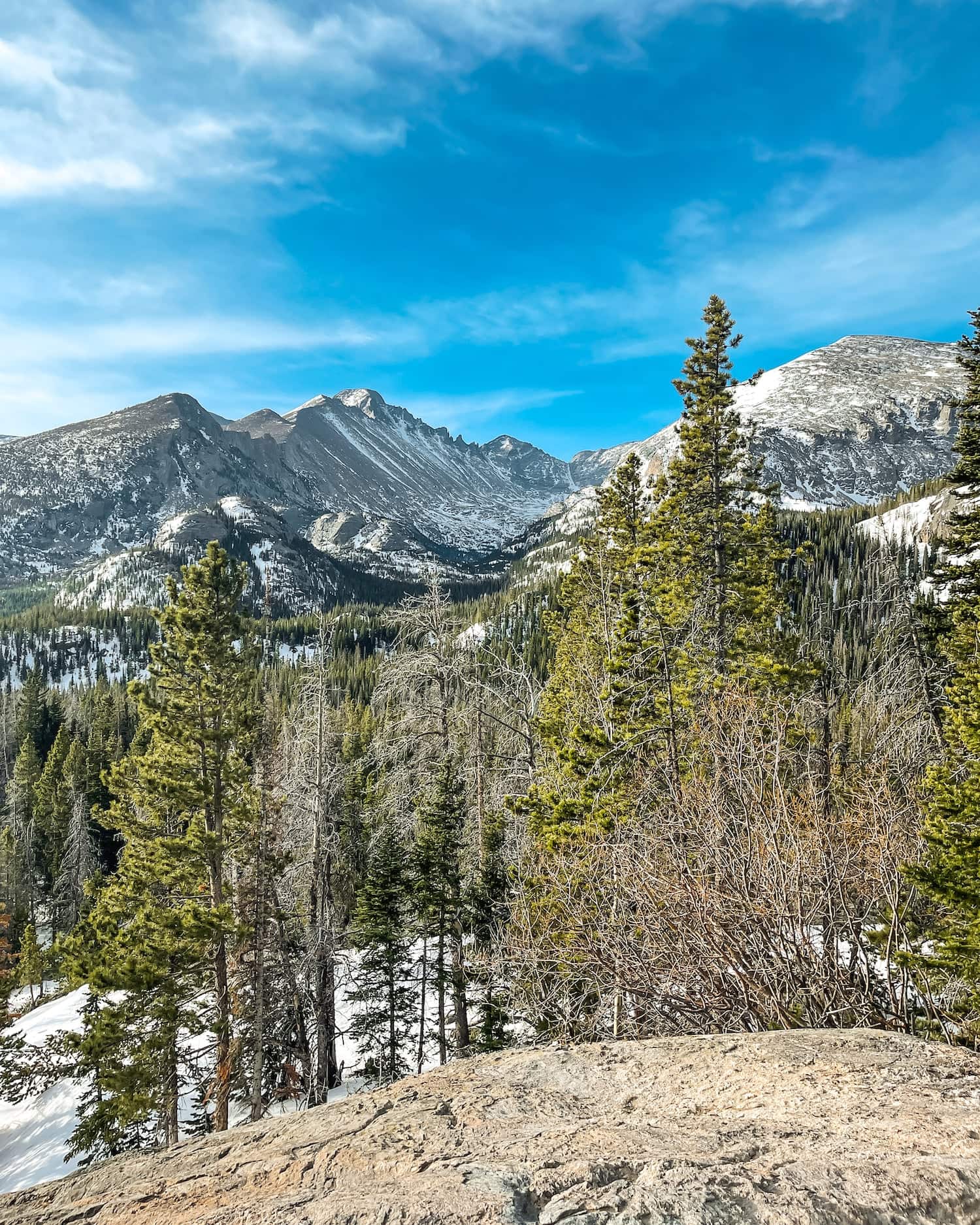 view of the rocky mountains and longs peak