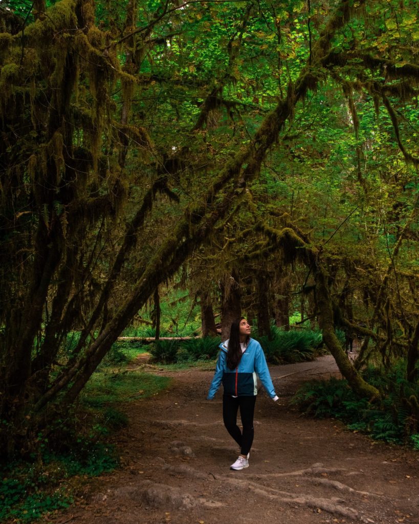 girl in hoh rainforest