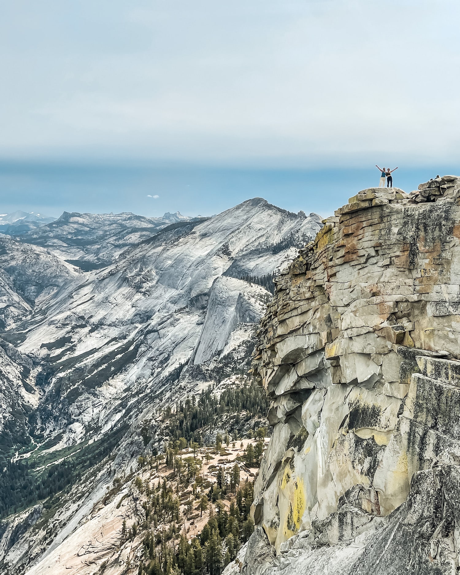 girls on top of half dome