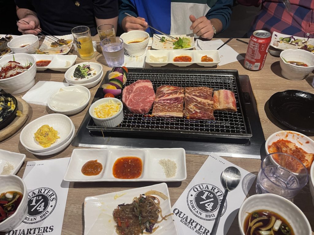 korean bbq at quarters in LA