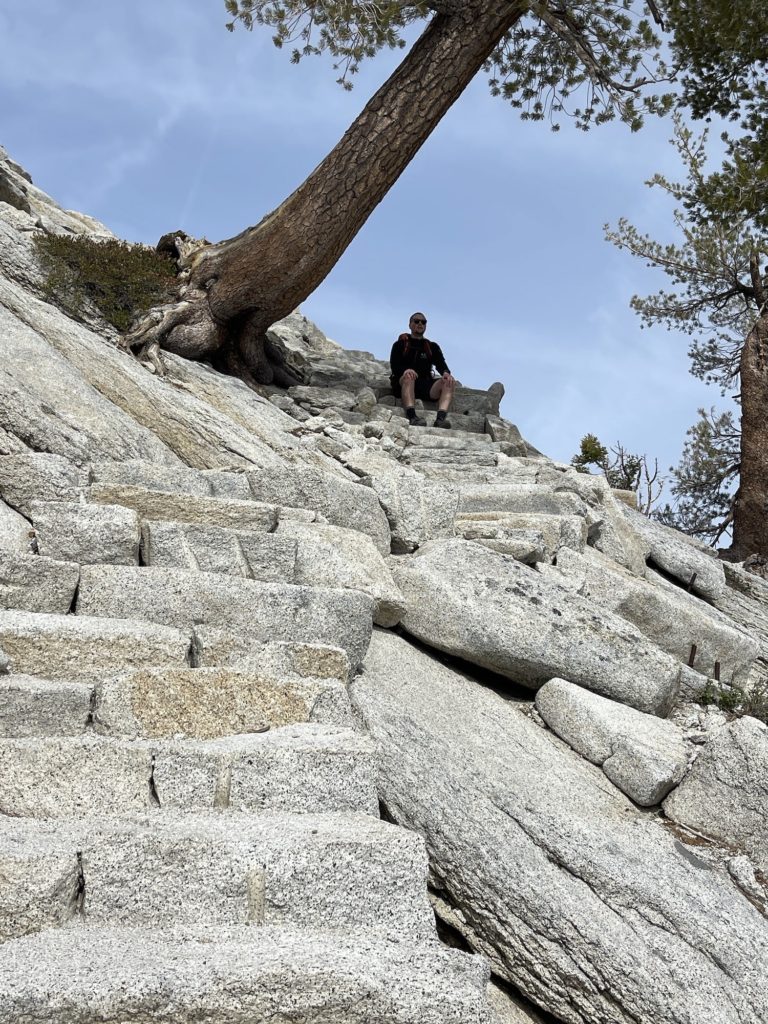 steep steps of sub dome