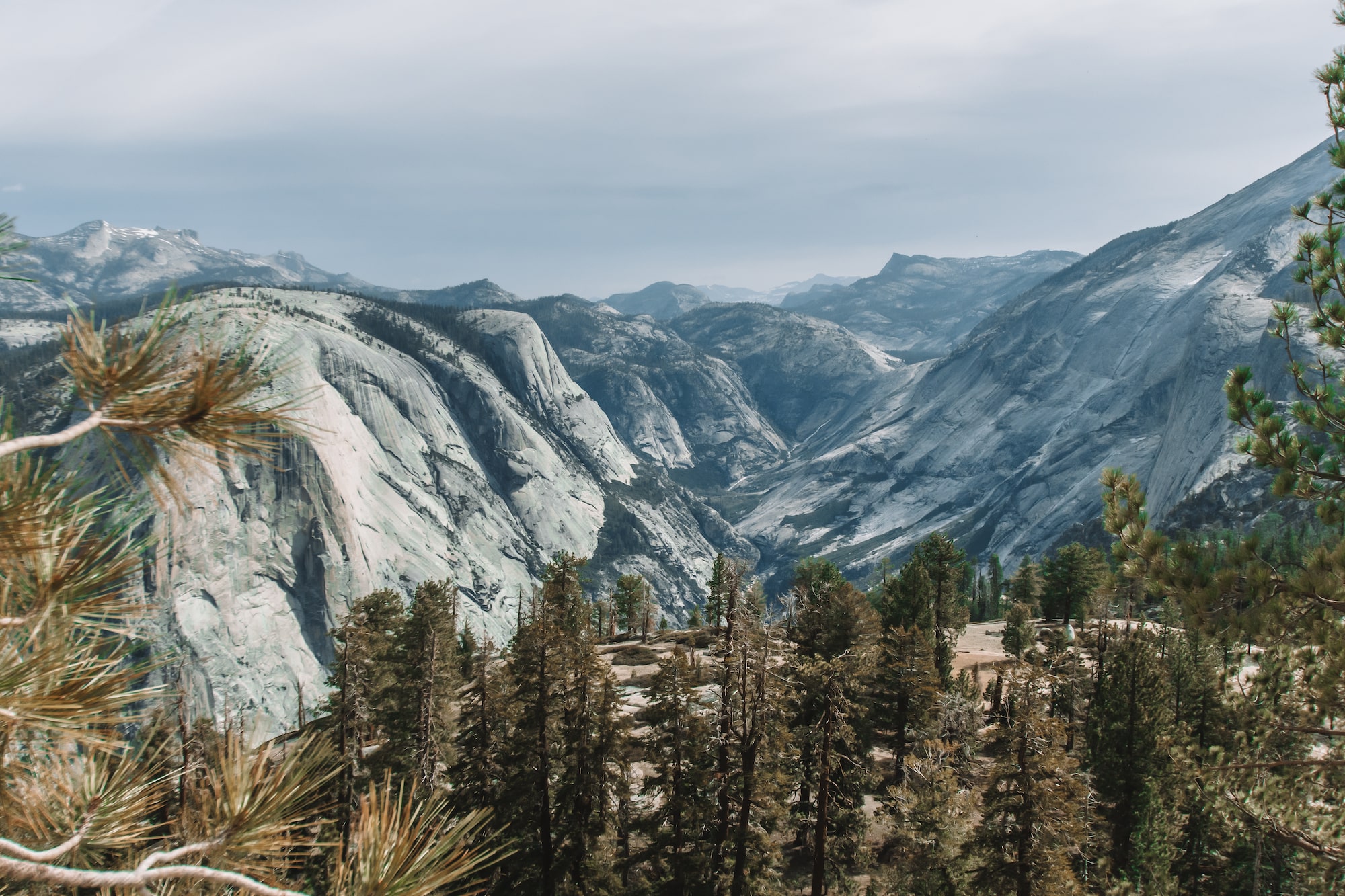 views over yosemite at half dome