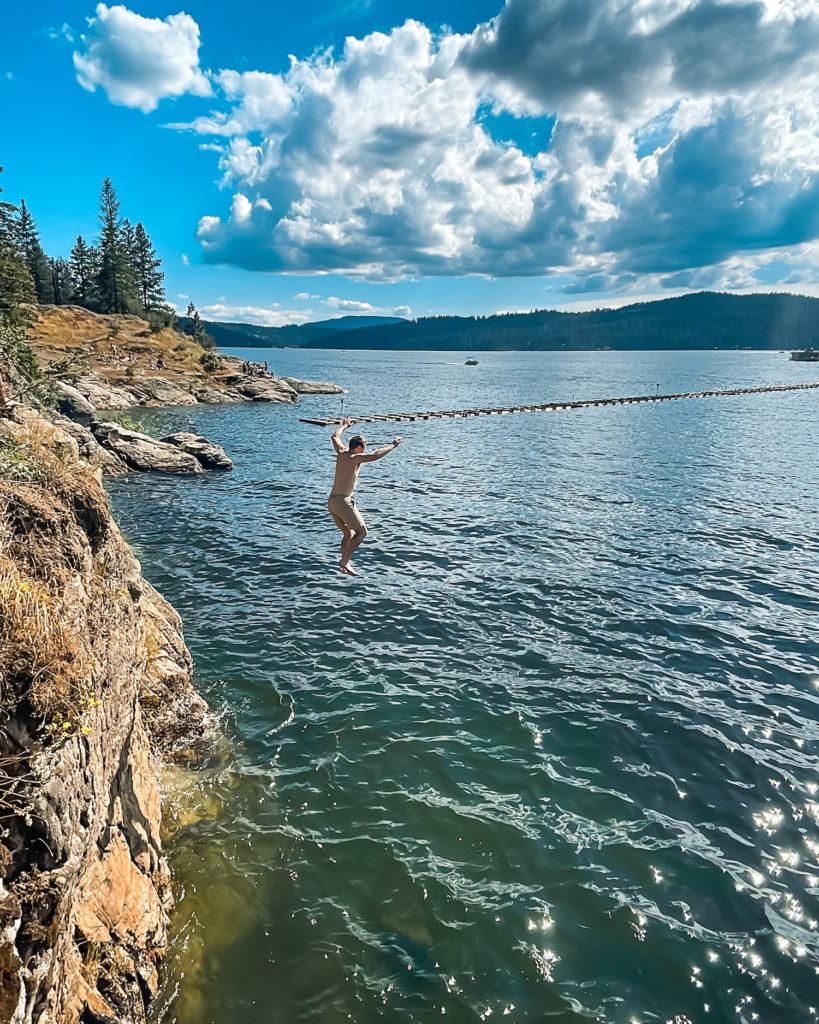 boy jumps off cliff in coeur d'alene