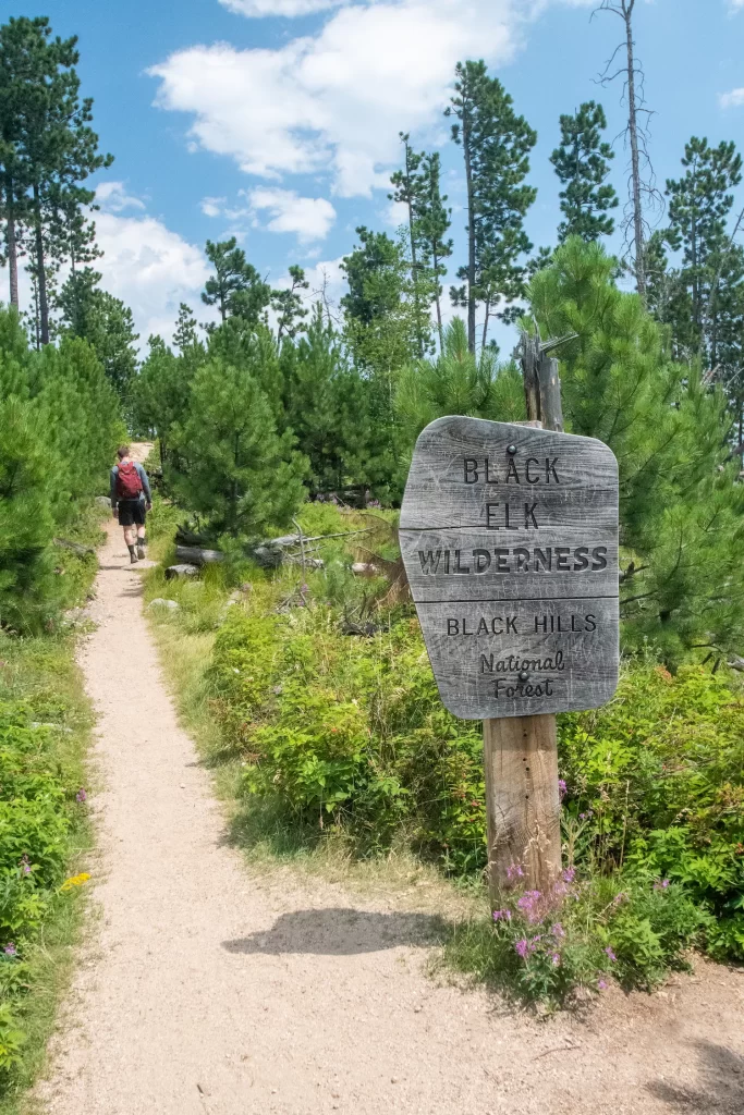 Sign for Black Elk Peak Trail