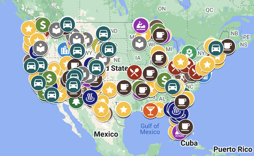 Google Maps of the US