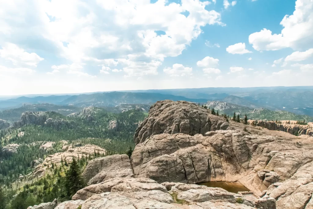 landscape over black hills 