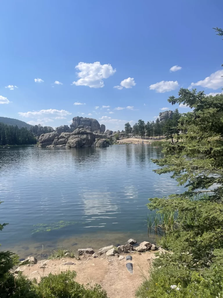 Sylvan Lake with Rock Formation across the way