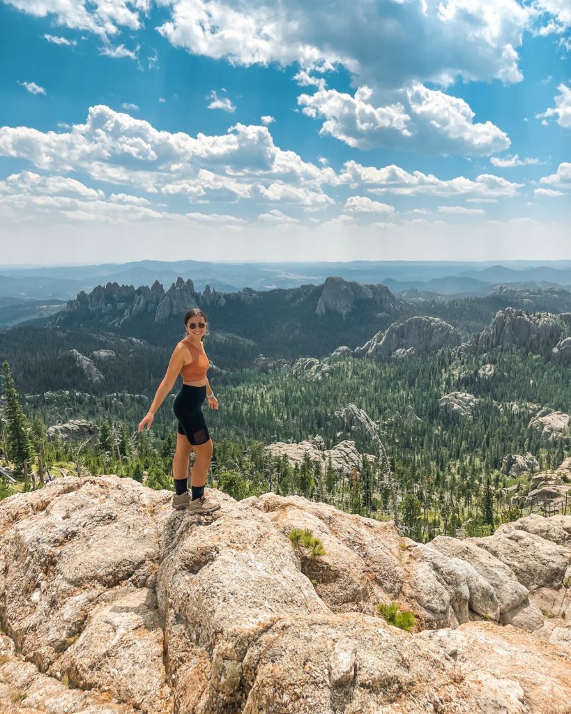 girl at top of black elk peak