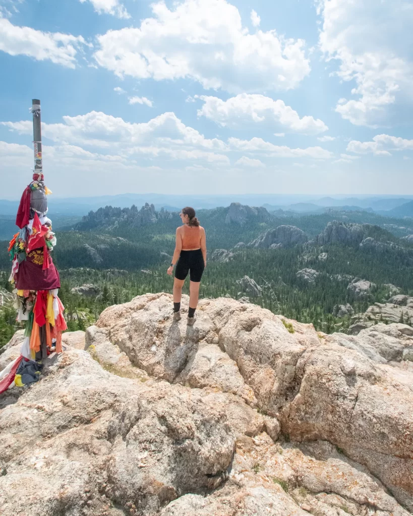 girl standing on black elk peak