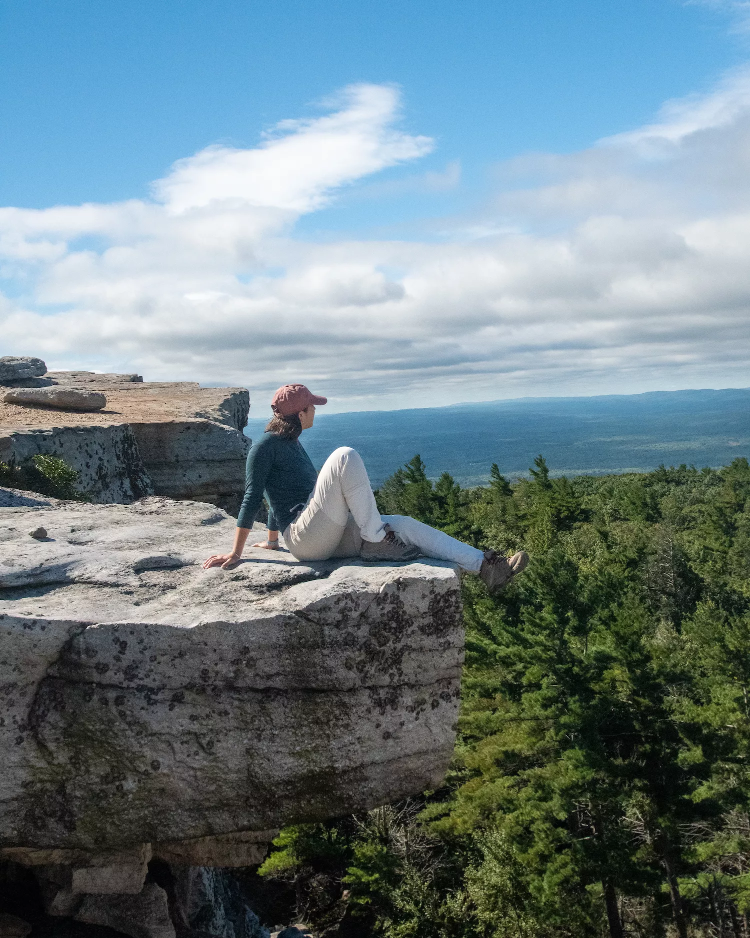 girl sitting on gertrude's nose
