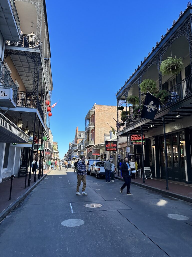 Bourbon Street in NOLA during the day time
