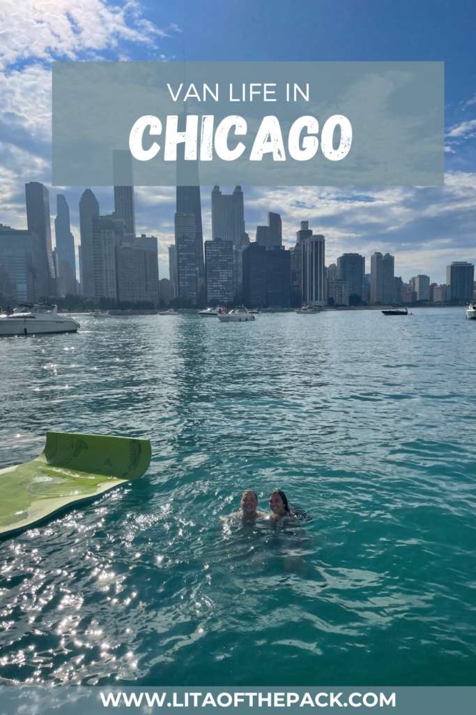 Chicago Skyline with lake michigan