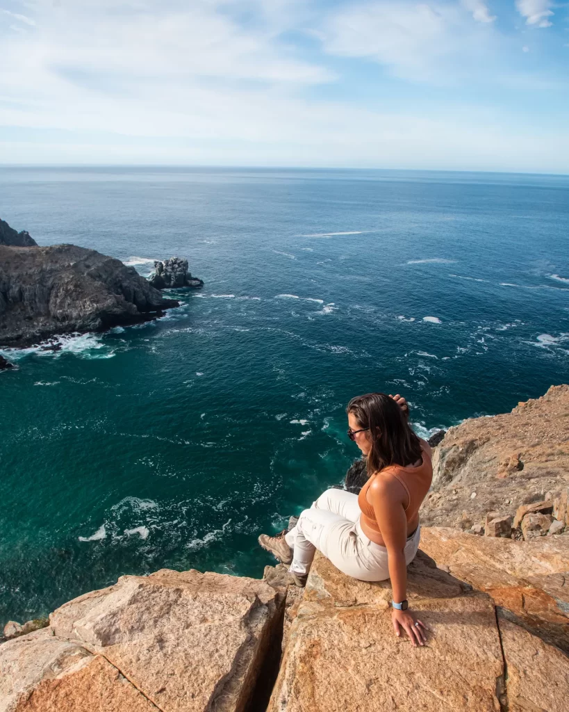 girl on top of punta lobos