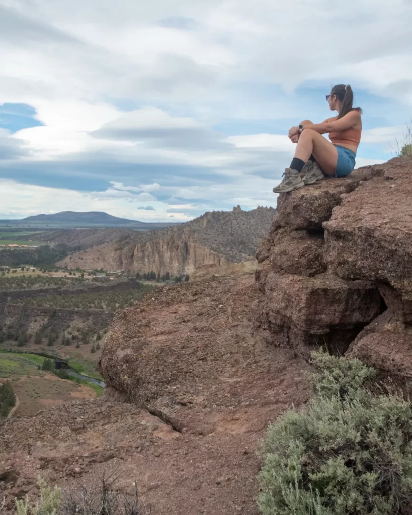 girl at the top of misery ridge trail