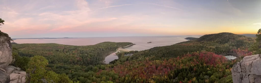 panorama from the top of beehive trail