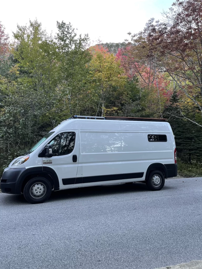 van parked by the beehive trail