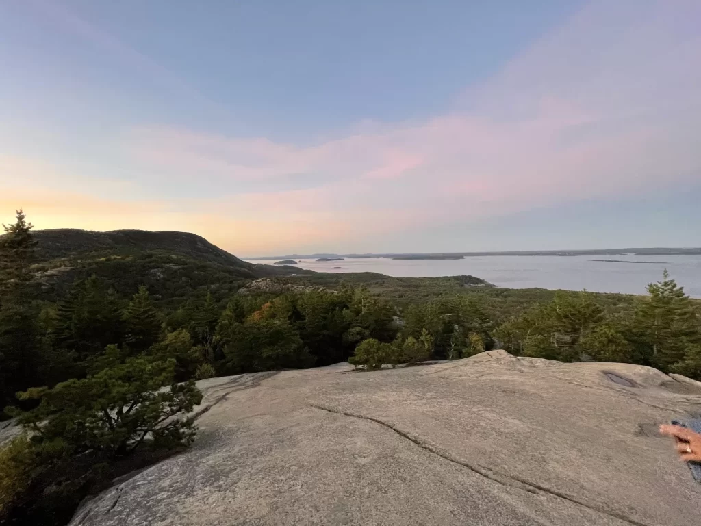 Summit view of sunset
