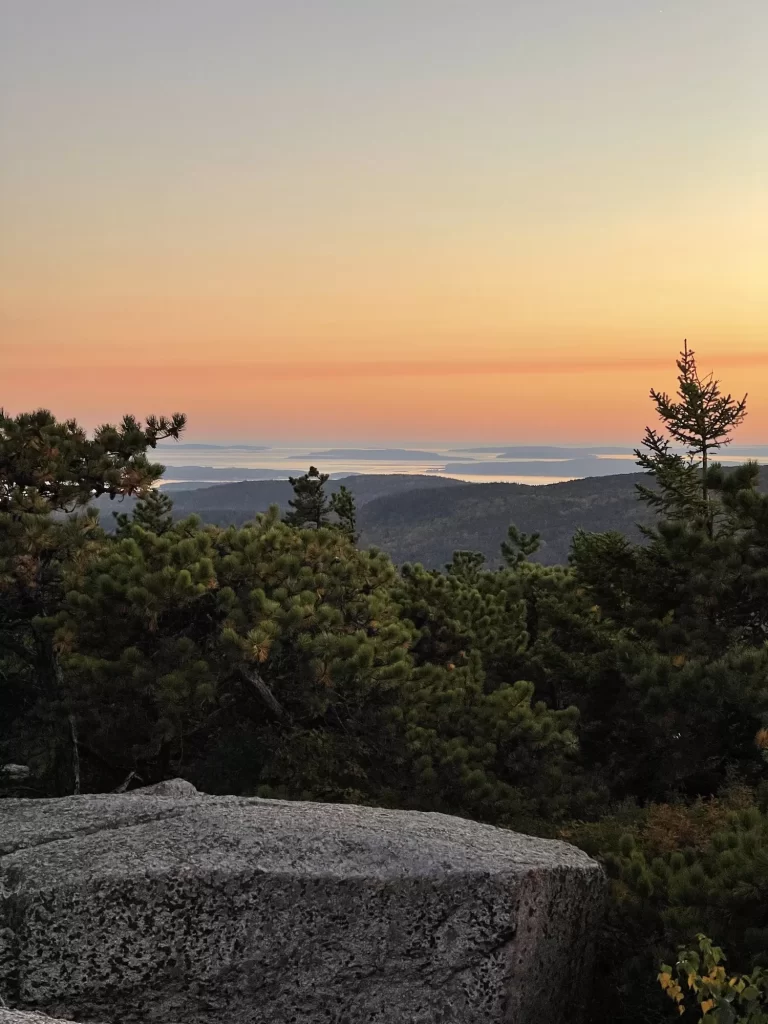 sunset view on the summit of precipice