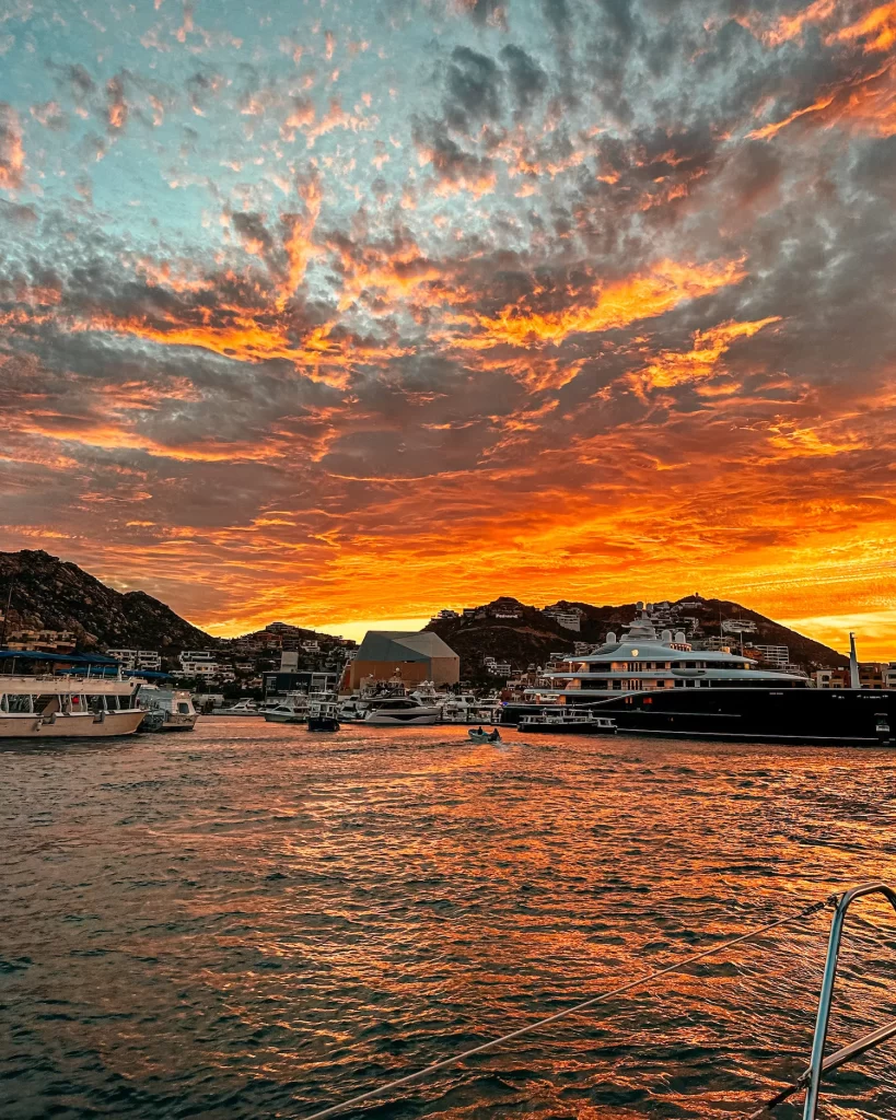sunset at cabo port