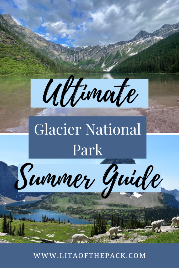 two pics of glacier national park