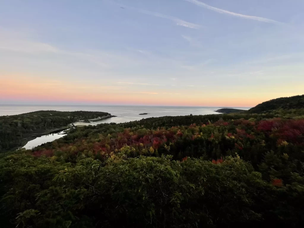 views over Acadia from Beehive Trail
