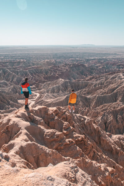 boy and girl standing on the peak of fonts point