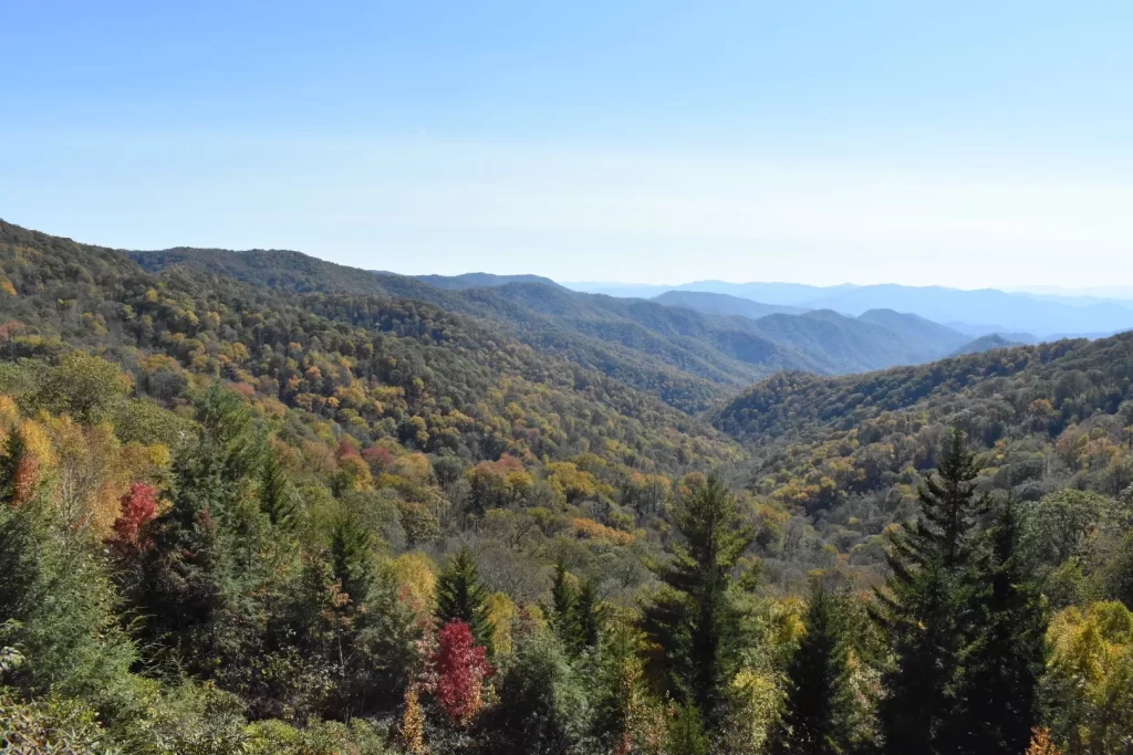 Mountains with colors